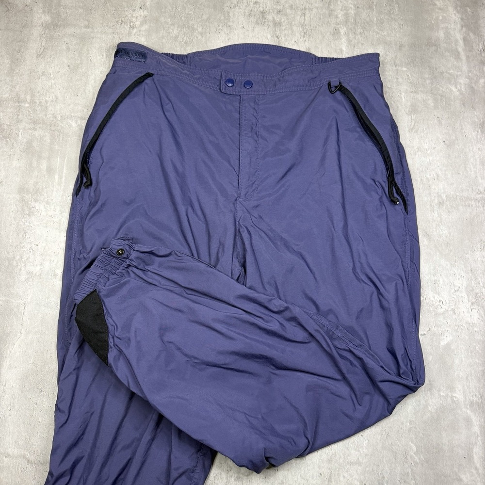 Columbia Vintage Snow Pants Mens XL Purple Snowboard Ski Waterproof Zip Ankle